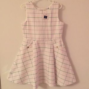 Janie & Jack Girls White Dress 6 👗 with pockets.